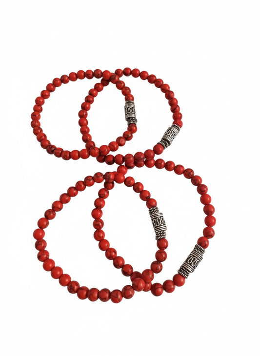 Pulseras howlita roja