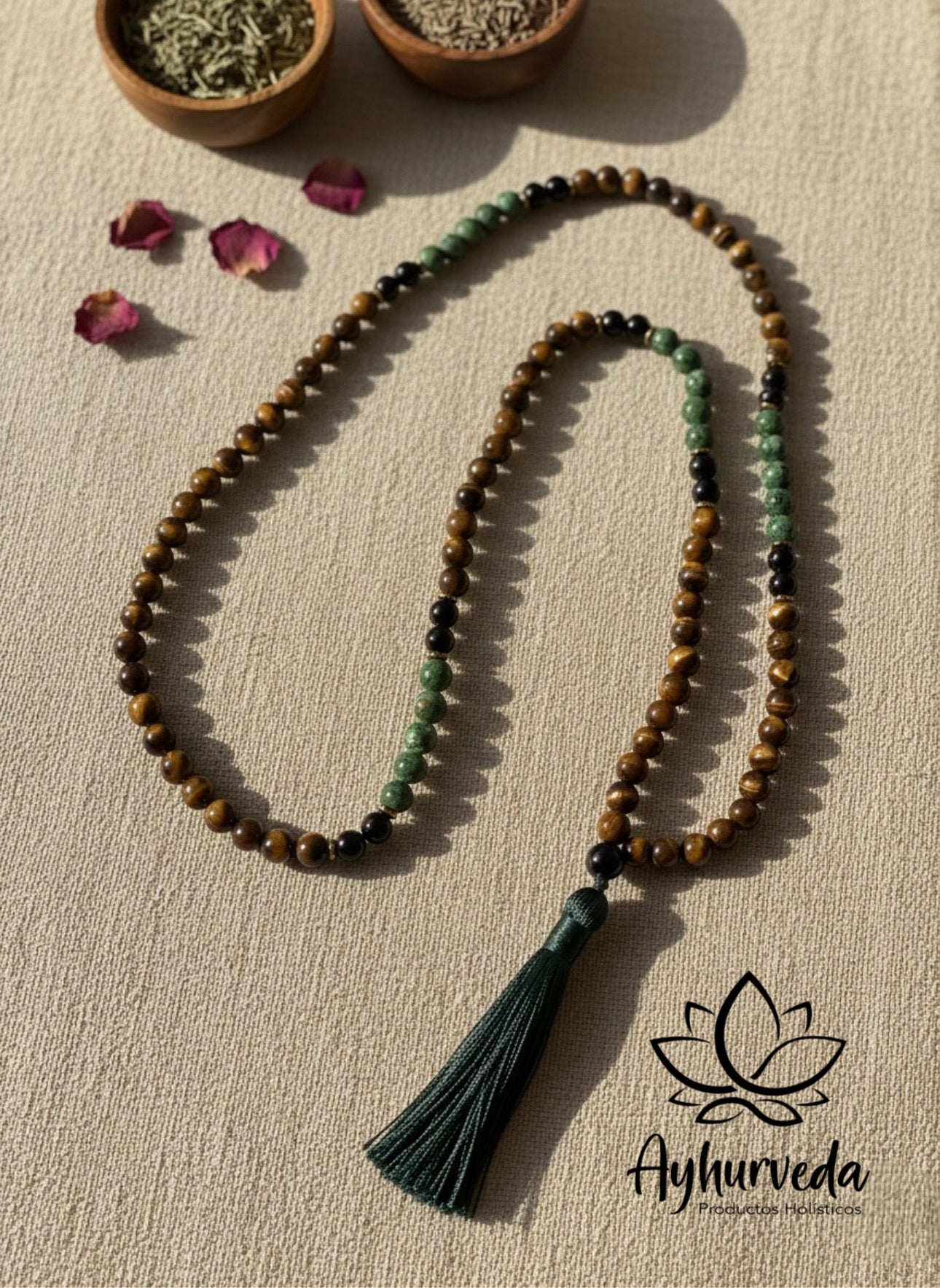 Japamala 108 cuentas ojo de tigre